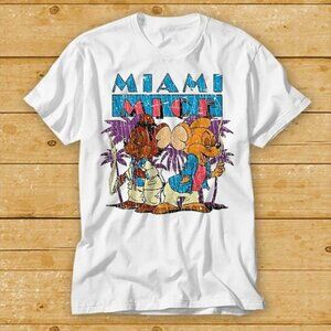 Miami Mice T-Shirt | Retro Cartoon Parody Tee | 80s Miami Style Graphic Shirt |